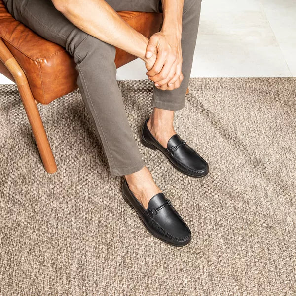 Sapato Masculino Mocassim Em Couro Preto