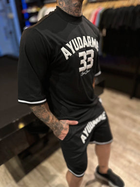 CONJUNTO OVER AYU 33 BLACK/WHITE