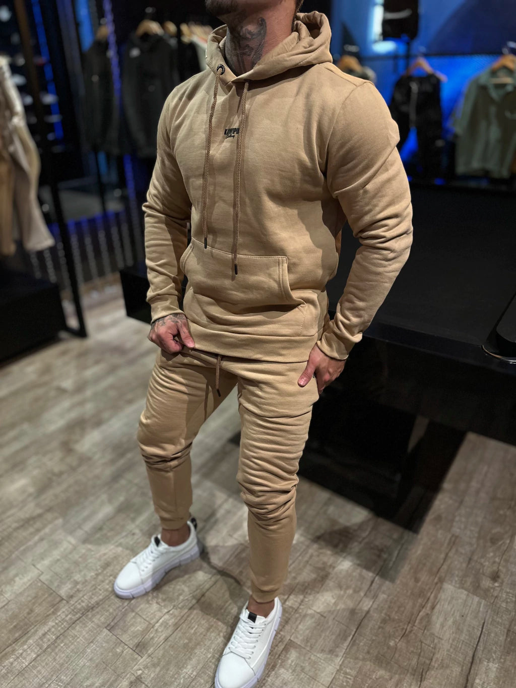 CONJUNTO MOLETOM KW BASIC CAMEL
