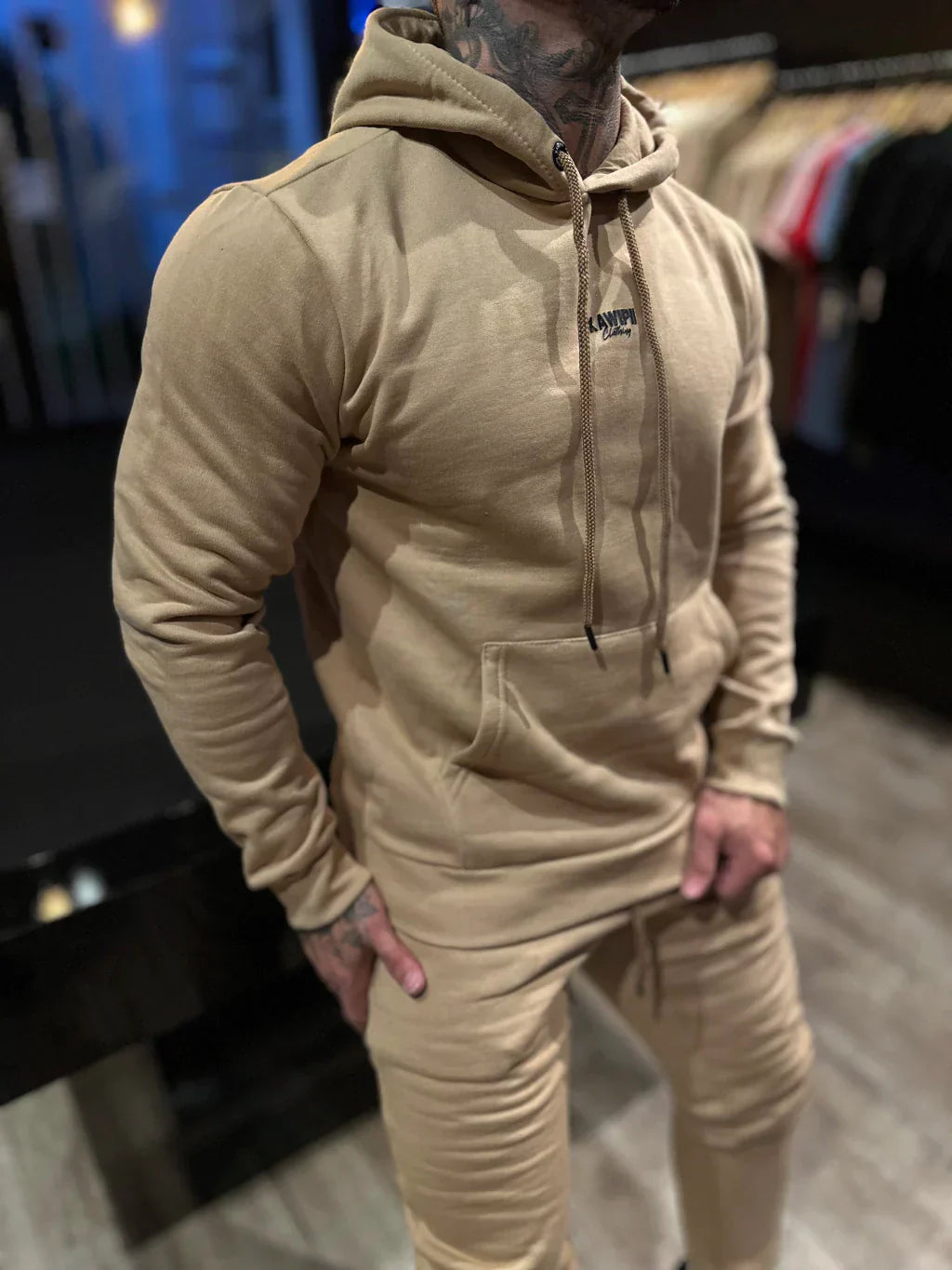 CONJUNTO MOLETOM KW BASIC CAMEL