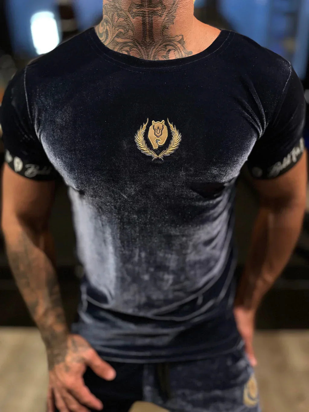 CONJUNTO VELUDO MOLHADO BLUE